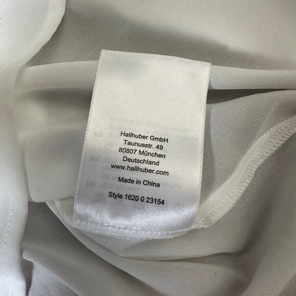 Hallhuber White Long Sleeved Peter Pan Collar Blouse Top Size‎ EUR 36 Business - Picture 7 of 7